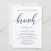 Invitation Heureux toujours après Brunch, Mariage de poste (Devant)