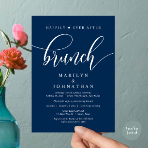 Invitation Heureux toujours après Brunch, Mariage de poste