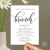 Invitation Heureux toujours après Brunch, Mariage de poste