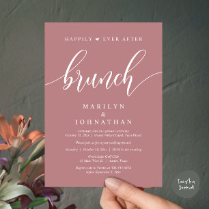 Invitation Heureux toujours après Brunch, Mariage de poste