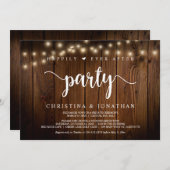 Invitation Heureux toujours après la fête, les lumières à cor (Devant / Derrière)