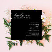 Invitation Heureux toujours après la fête moderne Mariage noi