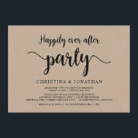 Invitation Heureux toujours après la fête, Rustic Kraft, Elop<br><div class="desc">Magnifique Happily Ever After party,  Mariage Elopement Faire-part / Carte d'invitation,  dans le design rustique de la ferme Kraft. C'est parfait pour votre réception de mariage et fête post-mariage. Ajoutez vos détails dans la police correspondante / lettrage. #TeeshaDerrick</div>