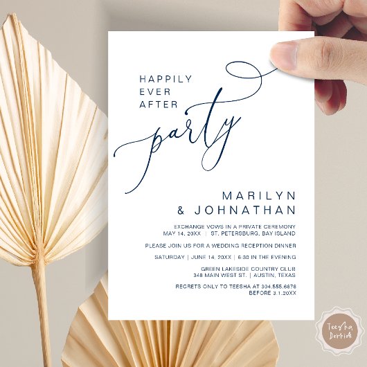 Invitation Heureux toujours après la réception Dîner et danse