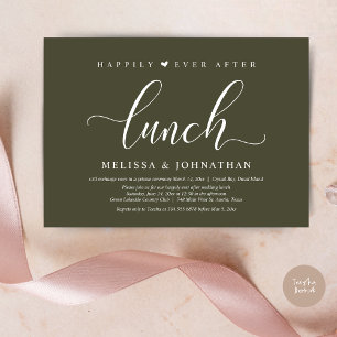 Invitation Heureux toujours après le déjeuner, Mariage Elopem