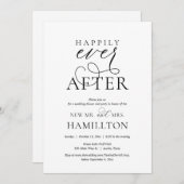 Invitation Heureux toujours après le dîner de Mariage de post (Devant / Derrière)
