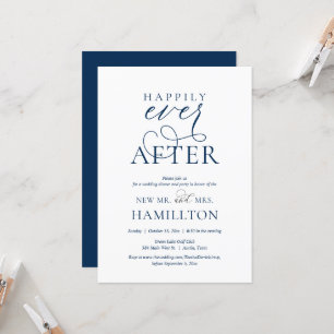 Invitation Heureux toujours après le dîner Mariage et la fête