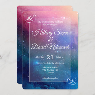 Invitation Heureux toujours après le Mariage de la nébuleuse 