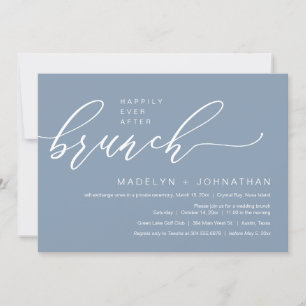 Invitation Heureux toujours après le Mariage Elopement Brunch