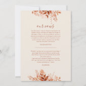 Invitation Heureux toujours après les voeux Mariages de autom (Dos)