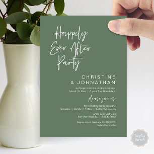 Invitation Heureux toujours après, Mariage Elopement Diner Pa