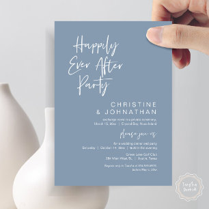 Invitation Heureux toujours après, Mariage Elopement Diner Pa