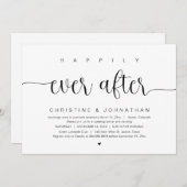 Invitation Heureux toujours après, Mariage Elopement Party In (Devant / Derrière)