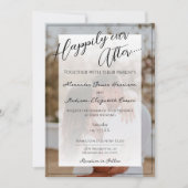 Invitation Heureux toujours après Mariage photo | Recouvremen (Devant)