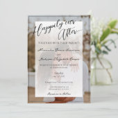 Invitation Heureux toujours après Mariage photo | Recouvremen (Debout devant)