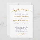 Invitation Heureux toujours après Marine Mariage de script d' (Devant)