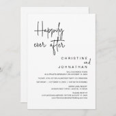Invitation Heureux toujours après, parti Elopement Mariage (Devant / Derrière)