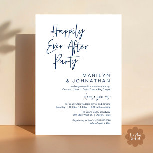 Invitation Heureux toujours après, parti Elopement Mariage