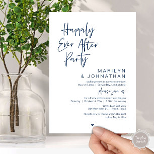 Invitation Heureux toujours après, parti Elopement Mariage