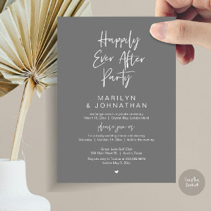 Invitation Heureux toujours après, parti Elopement Mariage