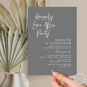 Invitation Heureux toujours après, parti Elopement Mariage