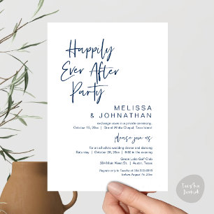 Invitation Heureux toujours après, parti Elopement Mariage