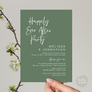 Invitation Heureux toujours après, parti Elopement Mariage