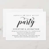 Invitation Heureux toujours après, parti Elopement Mariage (Devant / Derrière)