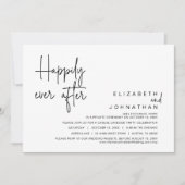 Invitation Heureux toujours après, parti Elopement Mariage (Devant)