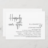 Invitation Heureux toujours après, parti Elopement Mariage (Devant / Derrière)