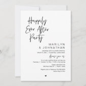 Invitation Heureux toujours après, parti Elopement Mariage (Devant)