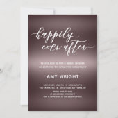 Invitation Heureux toujours après sur Rose Gold Fête des mari (Devant)