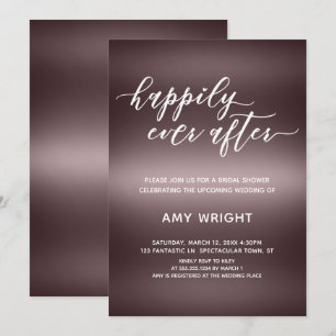 Invitation Heureux toujours après sur Rose Gold Fête des mari