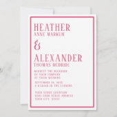 Invitation Hexagon de couleur personnalisée simple et moderne (Devant)