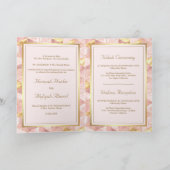 Invitation Hexagon géométrique rose vif moderne Mariage musul (Intérieur)