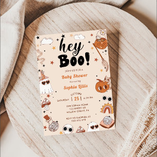 Invitation Hey Boo Baby shower Halloween