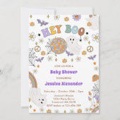 Invitation Hey Boo Baby shower Halloween Super (Devant)