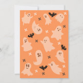 Invitation Hey Boo Cute Éffrayante Fête d'Halloween (Dos)