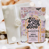 Invitation Hey Boo Éffrayant Halloween Super Fantôme
