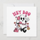 Invitation Hey Boo - Fantôme Groovy Halloween (Dos)