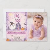Invitation Hey Boo ! Fête d'Halloween (Devant)