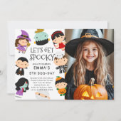 Invitation Hey Boo Ghost Photo Anniversaire (Devant)