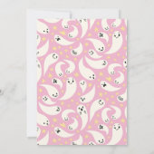 Invitation Hey Boo Halloween Fantôme rose Anniversaire (Dos)