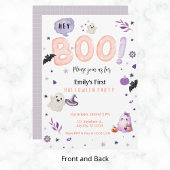 Invitation Hey Boo mignonne Halloween filles chaque année Inv