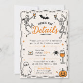 Invitation Hey Boo! Soirée Fantôme d'Halloween (Dos)
