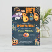 Invitation Hey bosse mignon fantôme fête d'anniversaire d'Hal (Debout devant)