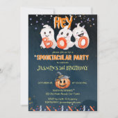 Invitation Hey livre spooktacular Halloween modèle d'annivers (Devant)