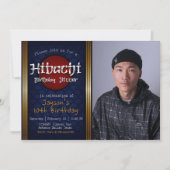 Invitation Hibachi Anniversaire Dîner avec photo (Devant)
