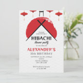 Invitation Hibachi Fête d'anniversaire Chef privé Thème japon (Debout devant)