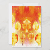 Invitation Hibachi Japonais Lanterns Événement privé Annivers (Dos)